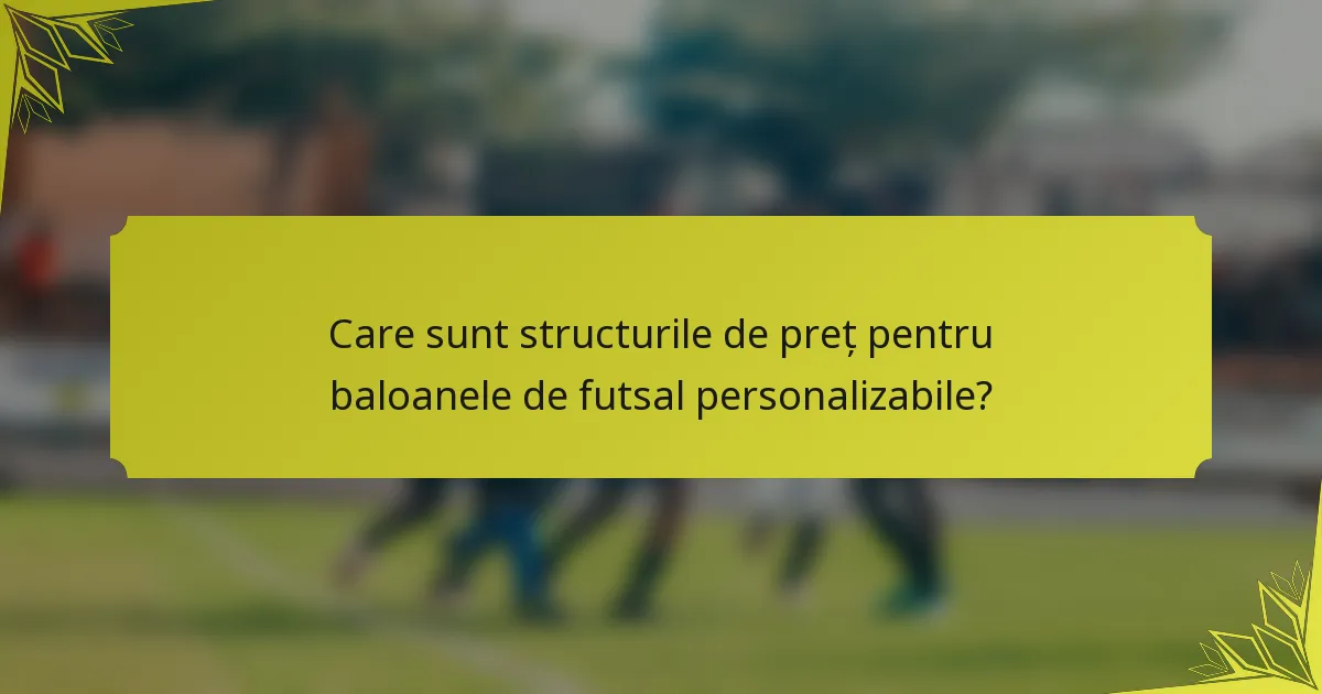 Care sunt structurile de preț pentru baloanele de futsal personalizabile?