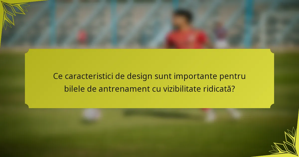 Ce caracteristici de design sunt importante pentru bilele de antrenament cu vizibilitate ridicată?